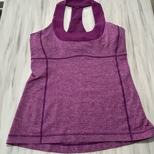 Lululemon Cool Racerback Tank Top- purple herringbone- size 8